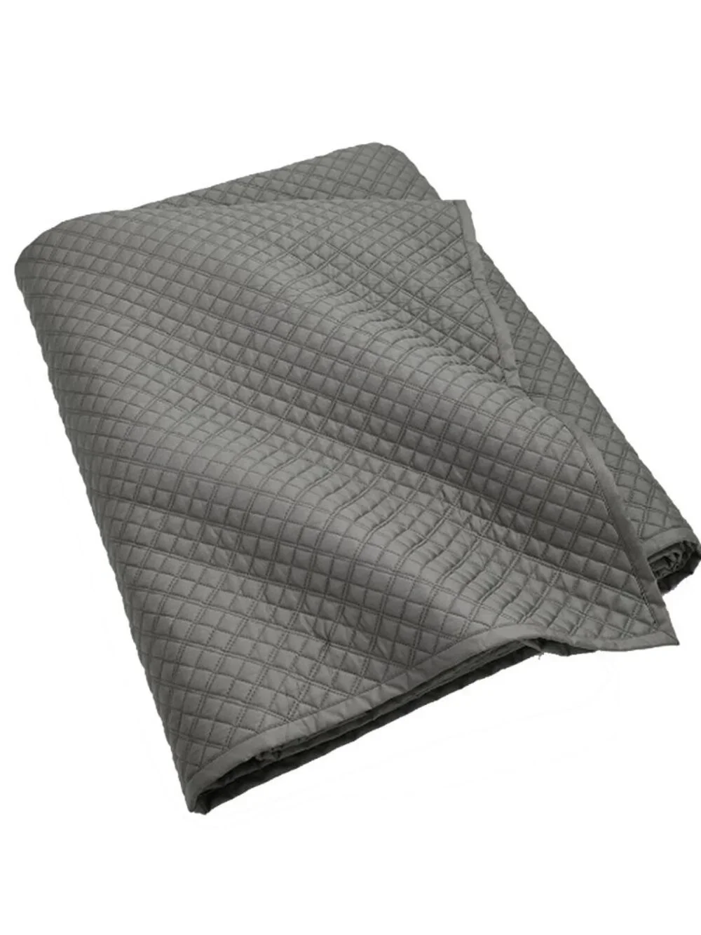 NEW $400 Ralph Lauren Quilted Sateen Argyle Quilt! Full Queen Gray Graphite